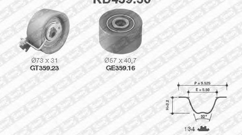 Kit distributie PEUGEOT 307 3A C SNR KD45936