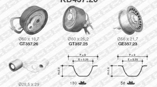 Kit distributie SEAT TOLEDO III 5P2 SNR KD457