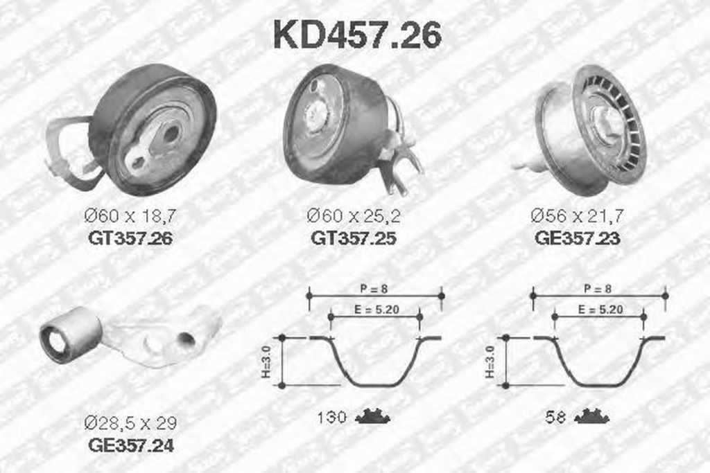 Kit distributie VW GOLF V Variant 1K5 SNR KD45726