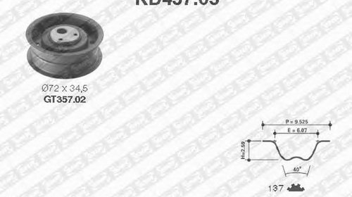 Kit distributie VW POLO cupe 86C 80 SNR KD457