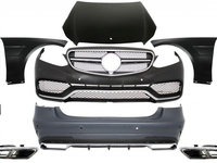 Kit Exterior Compatibil Cu Mercedes-Benz W212 E-Class Facelift 2013→ E63 A-Design Cu Ornamente De Evacuare COCBMBW212FAMGCS65