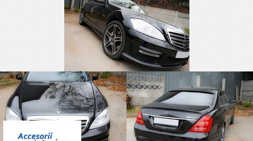 Kit Exterior Complet Mercedes-Benz S-Class W221 S63 S65 AMG Look 2005-2013 cu Ornamente Toba