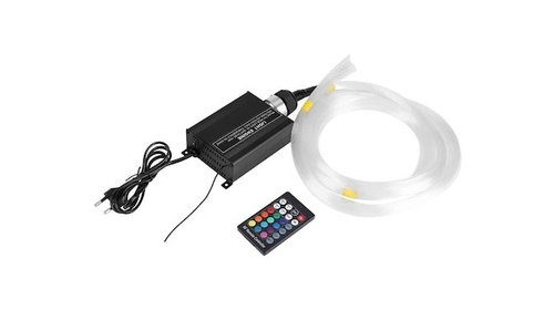 Kit fibra optica LED RGB+W plafon instelat cu