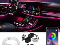 Kit fir neon interior 6m RGB cu telec. si aplicatie telefon