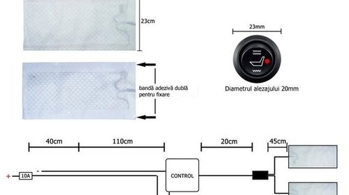 Kit Incalzire Scaune DEDICAT VW Passat Golf Carbon Montaj Profesional