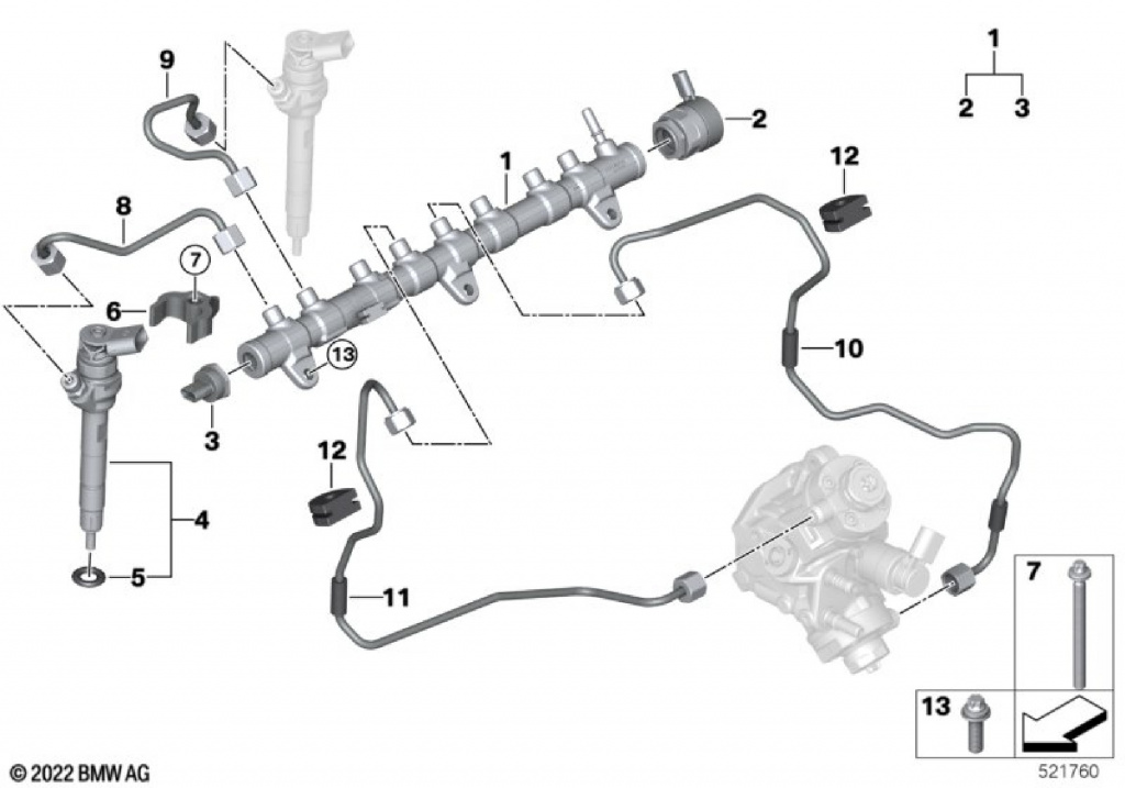 Kit injectie Bmw Toata Gama G an 2022 B57 cod piesa 8599216