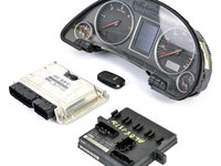 Kit Pornire Calculator Confort,calculator Motor,ceas Bord,cheie Audi A4 B6 (8E) 2000 - 2004 Motorina 038906019LJ, 0281011222, 8E0907279C, 8E0920950J, 0263626037