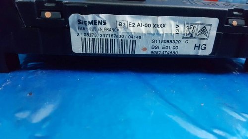 Kit pornire ecu bsi bsm cod 9658347980 peugeot 206 1.6 16v nfu 109 cai