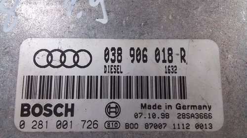 Kit pornire motor Audi A4 B5 1.9 Motorina 1998, 038906018R / 0 281 001 726 / 0281001726 / CUTIE AUTOMATA