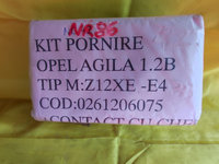 Kit pornire Opel Agila motorizare 1.2B. Cod ECU: 0261206075