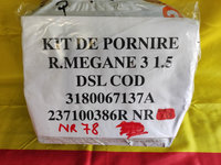 Kit pornire Renault Megane 3. Motorizare 1.5D. Cod. 3180067237A; 237100386R