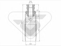 Kit protectie praf amortizor FORD ESCORT Mk VI limuzina (GAL) (1993 - 1995) HUTCHINSON KP065