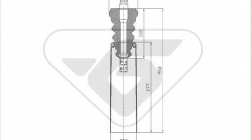 KIT PROTECTIE PRAF, AMORTIZOR - HUTCHINSON - 