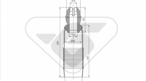 KIT PROTECTIE PRAF, AMORTIZOR - HUTCHINSON - 