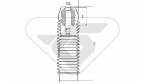 KIT PROTECTIE PRAF, AMORTIZOR - HUTCHINSON - 