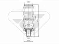 Kit protectie praf amortizor SKODA OCTAVIA 2 (1Z3) (2004 - 2013) HUTCHINSON KP038