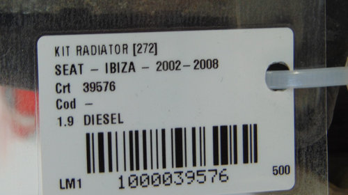 Kit radiatoare Seat Ibiza din 2005, motor 1.4 Benzina