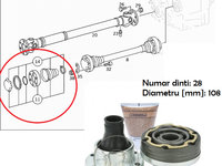 Kit reparatie articulatie cardan (transmisie-cutie transfer) MERCEDES G KLASS