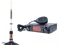 Kit Statie radio CB PNI ESCORT HP 9001 PRO ASQ reglabil, AM-FM, 12V, 4W + Antena CB PNI ML70 26-30MHz, 200W, 70cm, magnet 145 mm inclus PNI-PACK82PRO