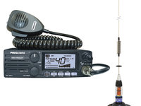 Kit Statie radio CB President MC KINLEY ASC AM FM LSB + Antena CB PNI ML70, lungime 70cm, 26-30MHz, 200W PNI-PRE-K49