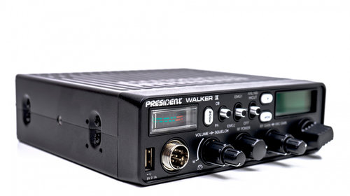 Kit Statie radio CB President WALKER II ASC + Antena CB PNI ML70, lungime 70cm, 26-30MHz, 200W PNI-PRE-K52