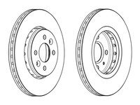 Krotendorf set 2 discuri frana fata 280mm pt dacia dokker,lodgy,renault megane 2,scenic 2,clio 2 si 3