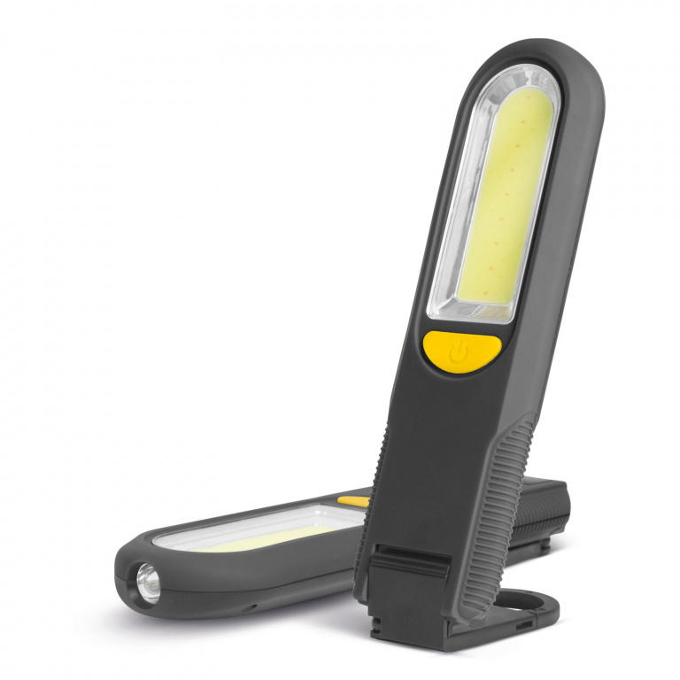 Lampă de lucru - LED COB + SMD, cu cârlig și alarmă 18614
