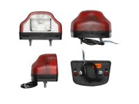 Lampa auto BestAutoVest pentru numar 12/24V partea Dreapta/ Stanga cu LED 95x60x65mm carcasa rosie , 1 buc.