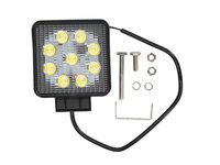 Lampa de lucru LED 12/24/30V 27W 1800lm numar elemente LED: 9 lungime: 128mm inaltime: 110mm adancime: 55mm lumina dispersata TRUCKLIGHT WL-UN208