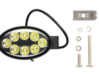 Lampa de lucru LED 12/24/40V 24W 1300lm numarul de diode: 8x3W inaltime: 90mm latime: 141mm adancime: 61mm lumina focalizata montaj lateral oval TRUCKLIGHT WL-UN276