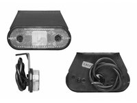 Lampa gabarit auto BestAutoVest 12/24V ovala Alba cu led, 120x67mm, cu suport fixare , 1 buc.