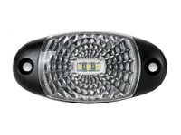 Lampa gabarit auto BestAutoVest 12/24V ovala Alba cu led, 72x34x18mm, cu suport fixare , 1 buc.