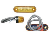 Lampa gabarit auto BestAutoVest 12/24V ovala Portocaliu cu LED, 82x25x29mm , 1 buc.