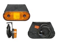 Lampa gabarit auto BestAutoVest 12/24V ovala Portocaliu cu led, 120x67mm, cu suport fixare , 1 buc.