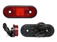 Lampa gabarit auto BestAutoVest 12/24V ovala Rosie cu led, 120x67mm, 1 buc.