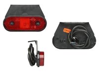 Lampa gabarit auto BestAutoVest 12/24V ovala Rosie cu led, 120x67mm, cu suport fixare, 1 buc.