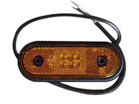 Lampa gabarit auto BestAutoVest 12/24V ovala orange cu leduri , 120x67mm , 1 buc.