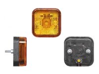 Lampa gabarit auto BestAutoVest 12/24V tip bec W5W, patrata, culoare Portocaliu, 64x64x30mm, 1buc