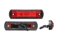 Lampa gabarit auto BestAutoVest 12/24V dreptunghiulara Rosie cu Leduri, 110x30x15mm, 1 buc.