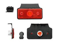 Lampa gabarit auto BestAutoVest 12/24V dreptunghiulara Rosie, cu suport bec, 110x45mm, cu suport fixare, 1 buc.