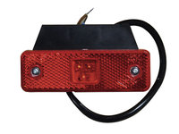 Lampa gabarit auto BestAutoVest 12/24V dreptunghiulara rosie cu leduri, 98x31x18mm , 1 buc.