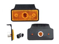 Lampa gabarit auto BestAutoVest 12/24V dreptunghiulara Portocaliu, cu suport bec, 110x45mm, cu suport fixare, 1 buc.