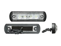 Lampa gabarit auto BestAutoVest 12/24V dreptunghiulara Alba cu Leduri, 110x30x15mm,1 buc.