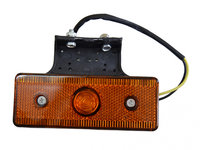 Lampa gabarit auto BestAutoVest 12V dreptunghiulara portocalie cu leduri si cablu , 120x45 mm , 1 buc.