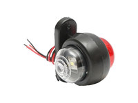 Lampa gabarit led rosu-alb 12-24V Cod: BK69475