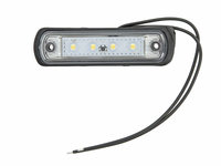 Lampa gabarit stanga Dreapta alb LED inaltime 31mm latime 110mm adancime 13mm suprafata lungime furtun 220 12/24V MAN TGA TGS I TGX I MERCEDES ACTROS MP4 / MP5 04.00- WAS 1340 W189