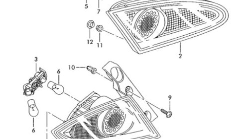 Lampa iluminare numar Volkswagen Golf 1J Hatc