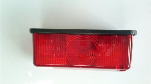 Lampa laterala 12 V alb cu rosu