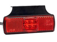 Lampa LED gabarit, culoare rosu ,cu suport lateral 12/36V Cod:FT-017