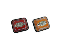 Lampa LED pozitie +semnalizare 24 SMD Cod: 4024A-2 Lumina: alb stroboscopic + galben Voltaj: 12v-24V